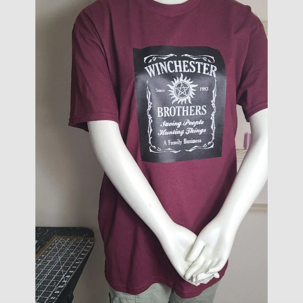 Supernatural winchester tshirt large handmade